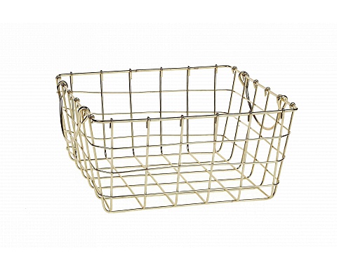 Gold Metal Basket L